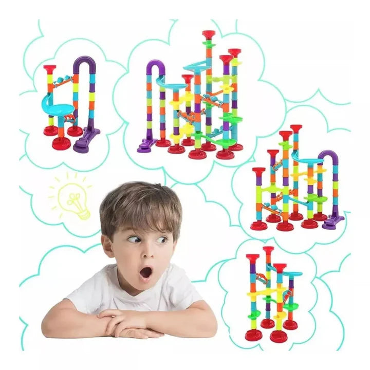 JUEGO DE CONSTRUCCIÓN TUBOS Y CANICAS